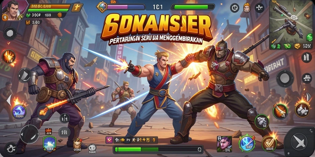 Screenshot gameplay 6SVIP menampilkan pertarungan intens yang mendebarkan.