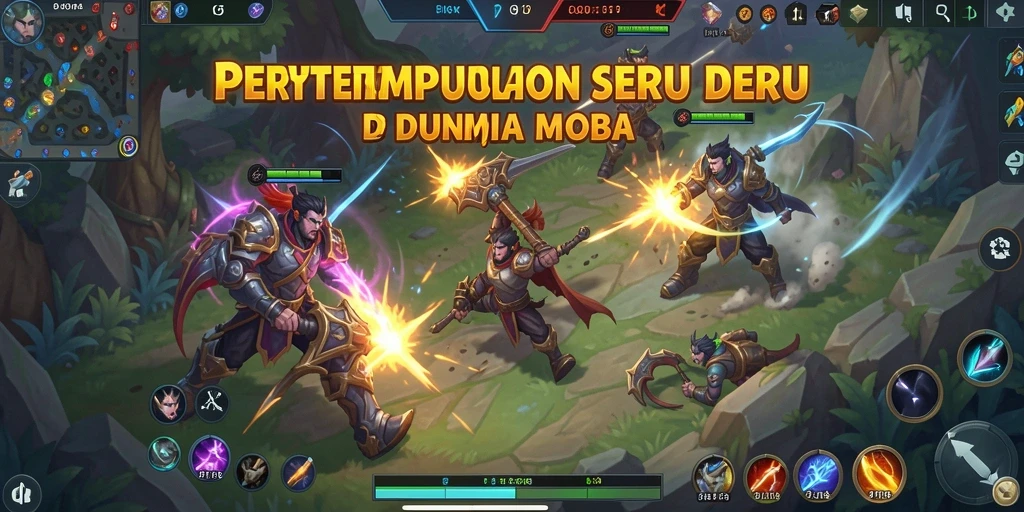 Tampilan gameplay seru C0077 menampilkan pertempuran strategis antar pahlawan.