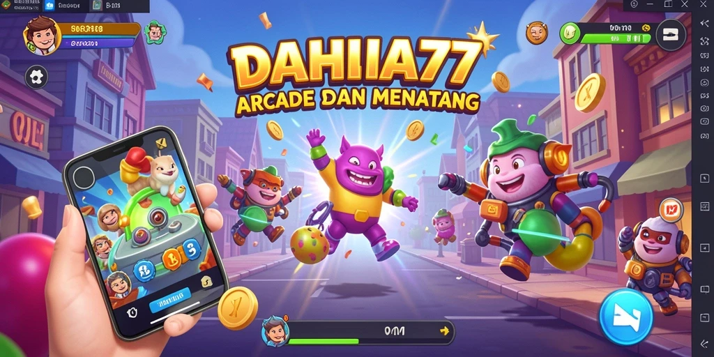 Tampilan menarik dari gameplay <strong>DAHLIA77</strong> saat aksi arcade berlangsung.
