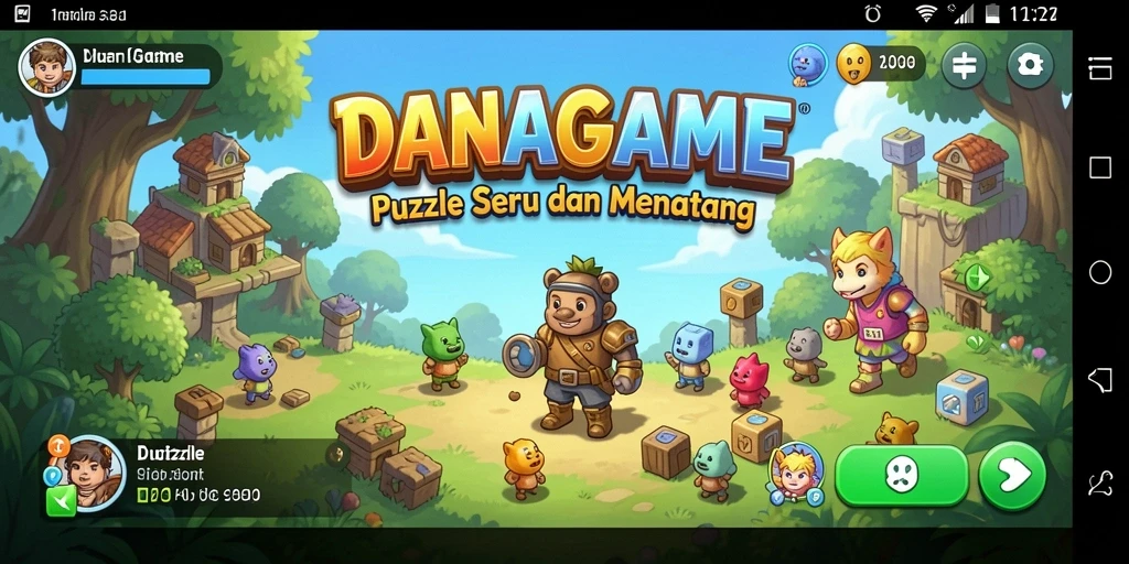 Tampilan gameplay menantang dari DANAGAME yang penuh warna.