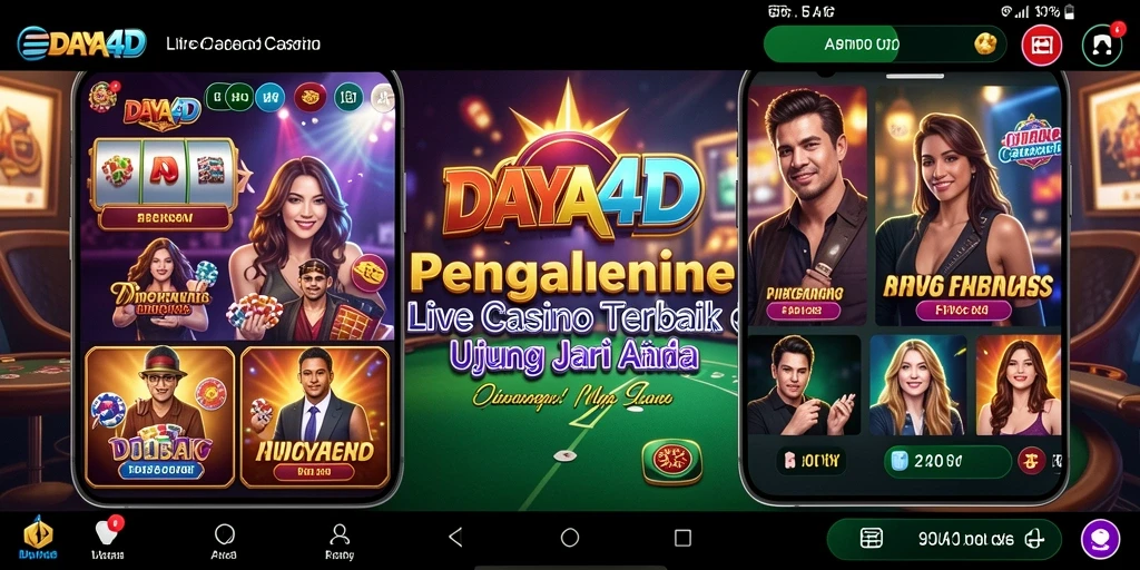 Screenshot gameplay Live Casino DAYA4D dengan dealer profesional dan antarmuka yang menarik.