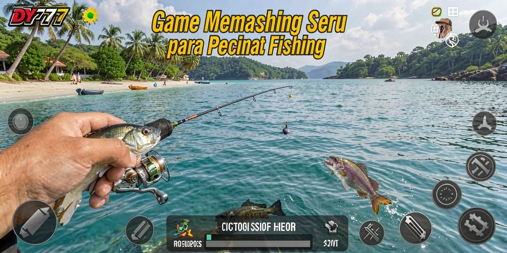 Screenshot menunjukkan pengalaman seru dalam gameplay memancing di DY777.