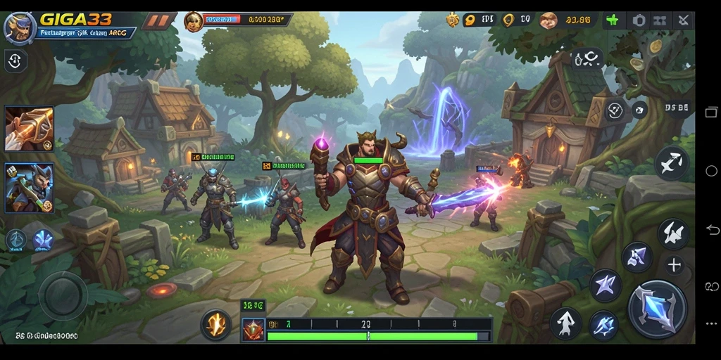 Screenshot GIGA33 menampilkan gameplay seru dalam pertempuran ARPG.