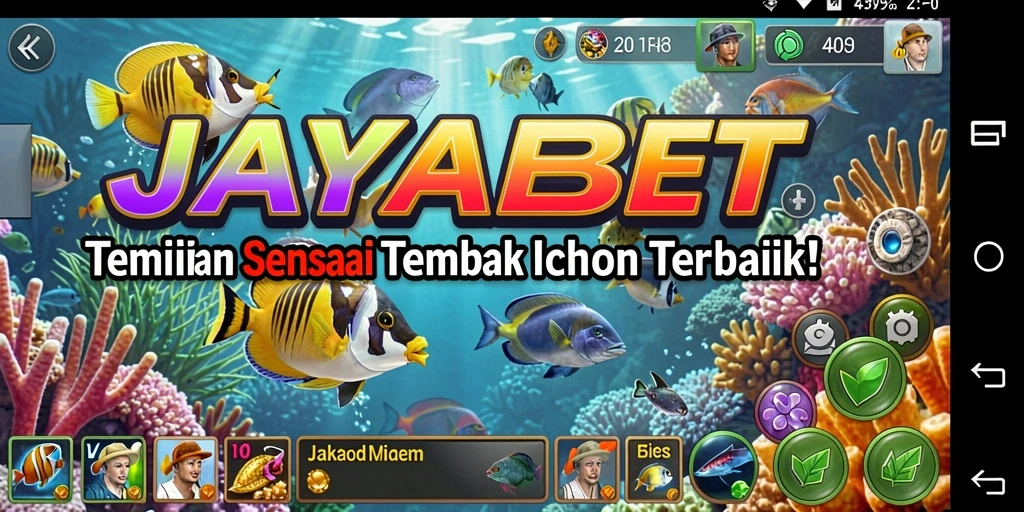 Screenshot gameplay JAYABET yang menarik dengan berbagai ikan yang dapat ditembak.