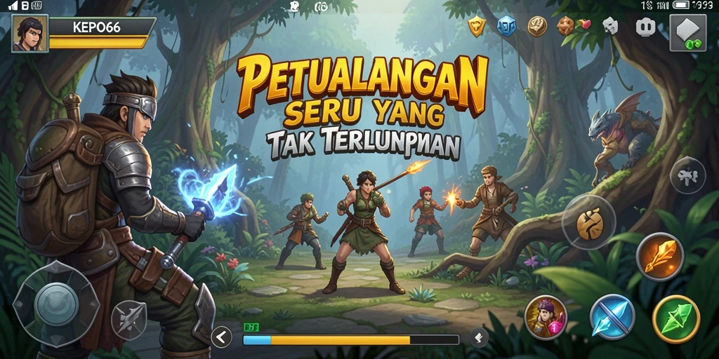 Tampilan gameplay KEPO66 menampilkan aksi petualangan yang mendebarkan.