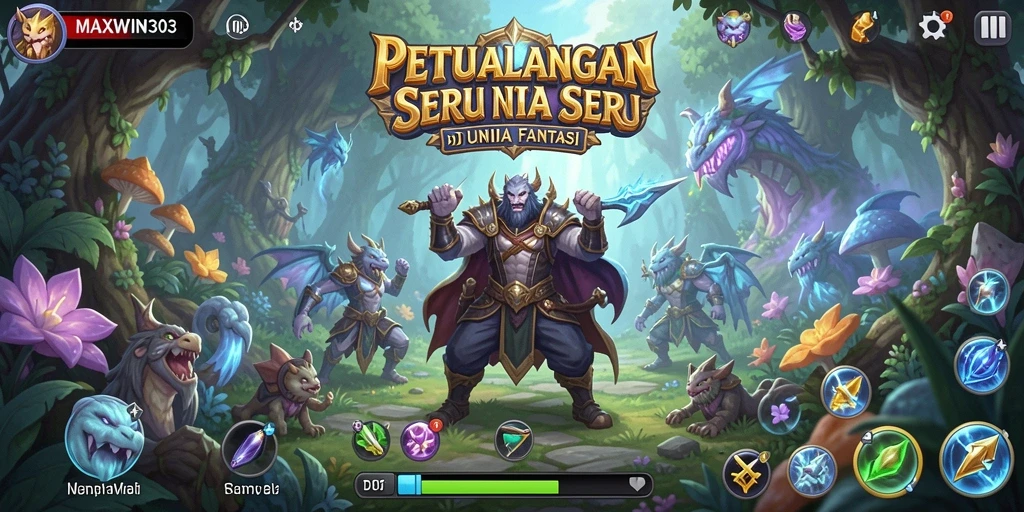 Tampilan gameplay memukau dalam game petualangan MAXWIN303.
