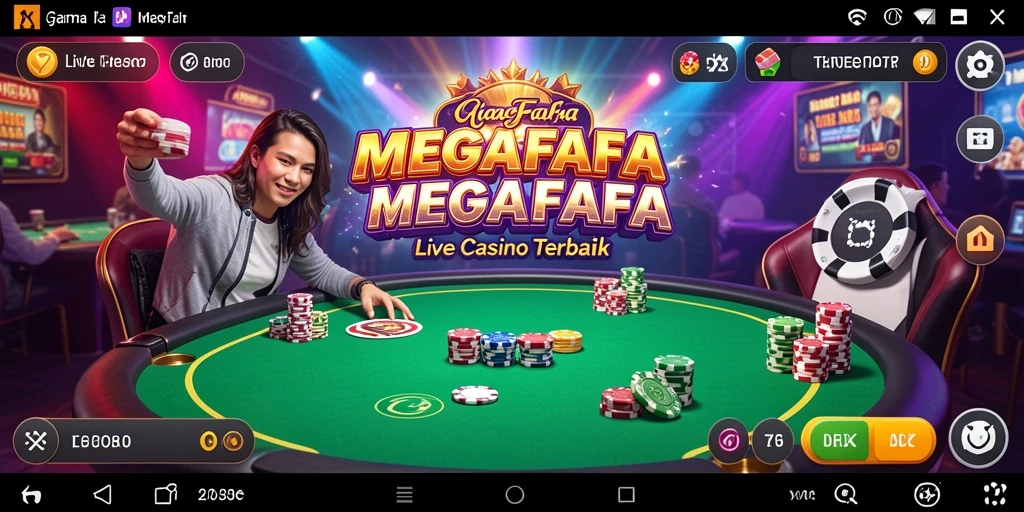 Gameplay seru MEGAFAFA di Live Casino dengan dealer profesional.