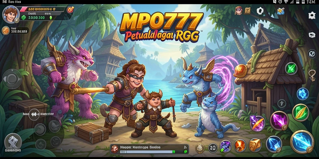 Tampilan gameplay seru dalam dunia fantasi RPG yang menantang.