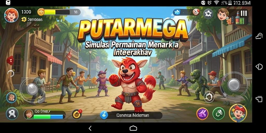 Gameplay PUTARMEGA yang menarik dan interaktif di dunia simulasi.