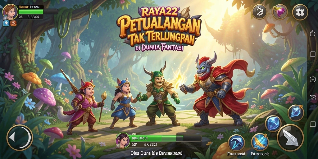 Screenshot RAYA22 menampilkan aksi seru dalam petualangan Adventure.