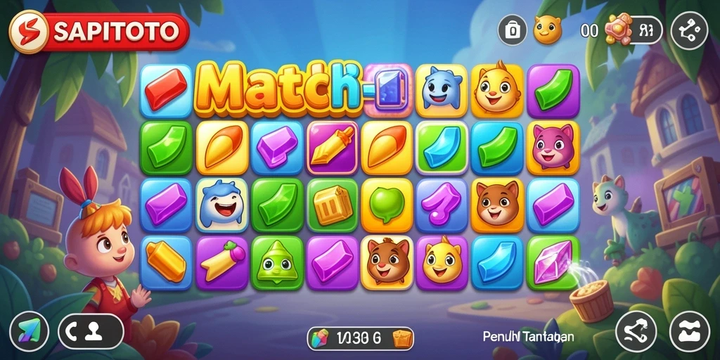 Tampilan gameplay SAPITOTO yang penuh warna dan menantang.