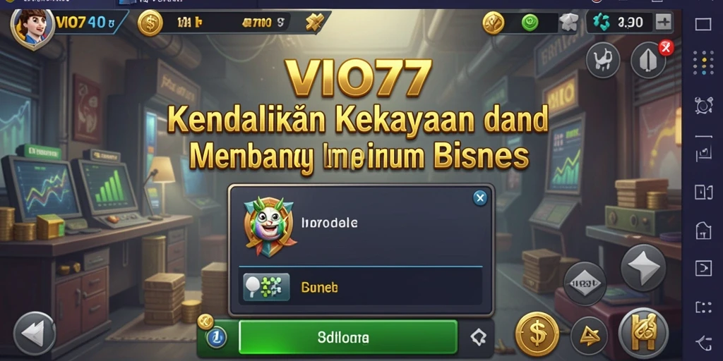 Tampilan gameplay VIO77 yang menarik dengan berbagai aktivitas bisnis.