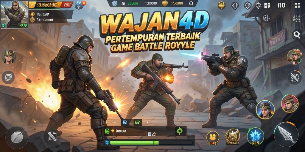 Screenshot menunjukkan momen seru dalam pertempuran Battle Royale.