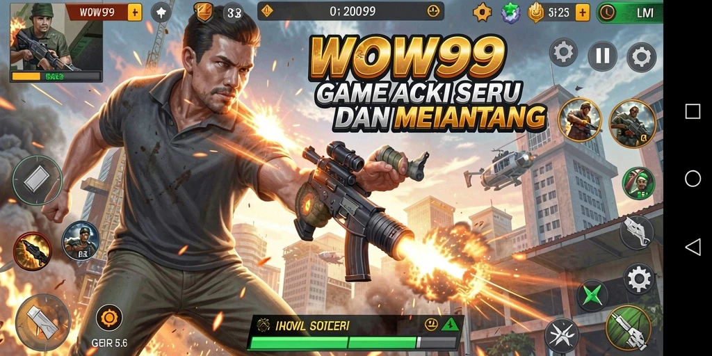 Screenshot gameplay menunjukkan aksi seru dalam game WOW99.