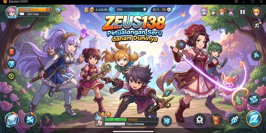 Screenshot gameplay <strong>ZEUS138</strong> menampilkan pertarungan karakter anime yang seru.